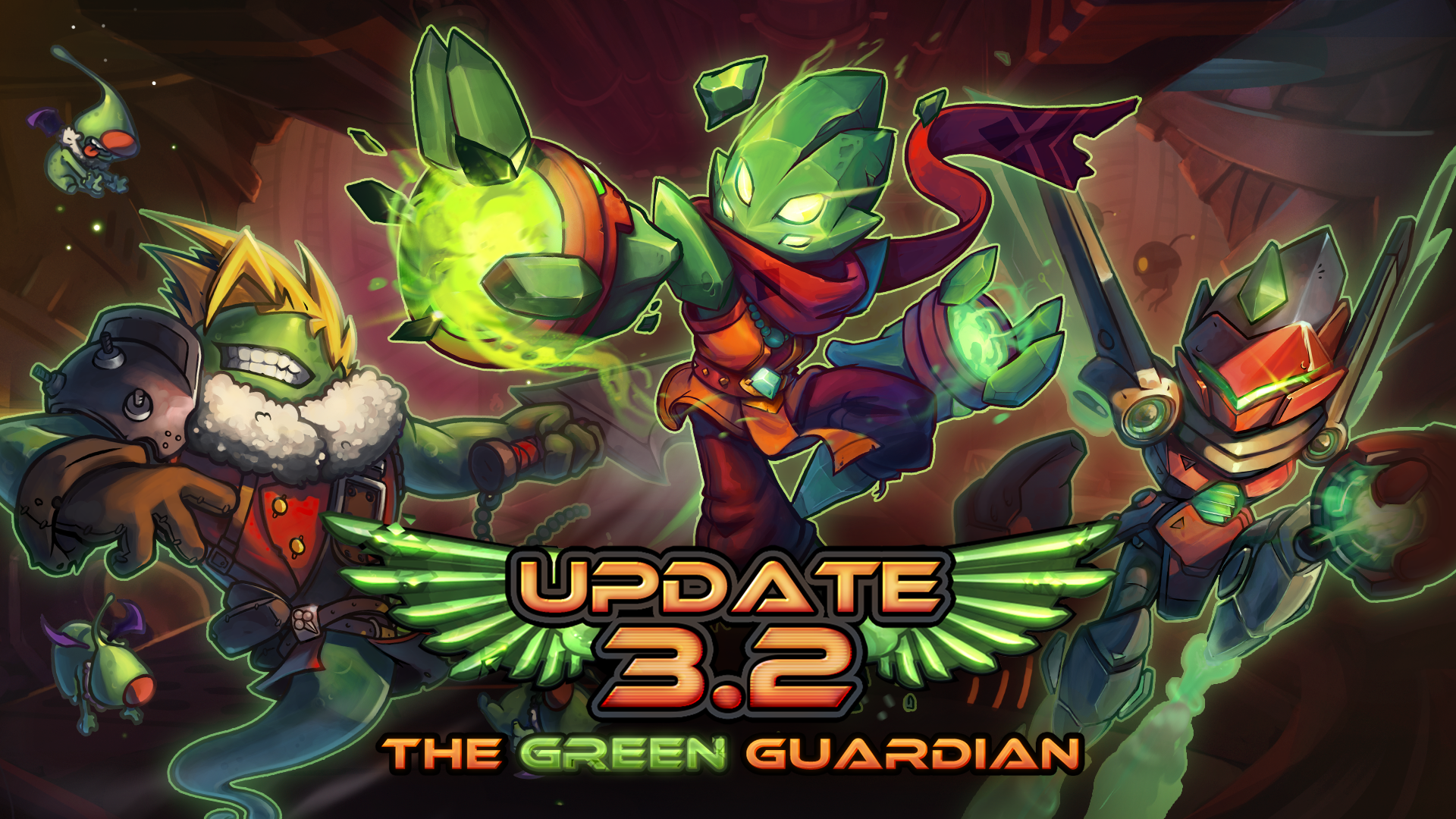 Awesomenauts 3.2: The Green Guardian has just launched on Steam! 