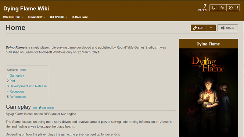 Dying Flame Our Wiki Page Is Live Steam News