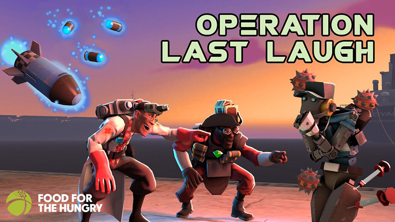 Operation Last Laugh is an April Fools Mann vs. Machine tour brought to you by Moonlight MvM featuring 7 new missions on 7 maps! There's also a charity fundraiser!