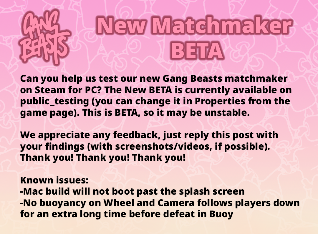 how to use your gang beasts online multiplayer beta key