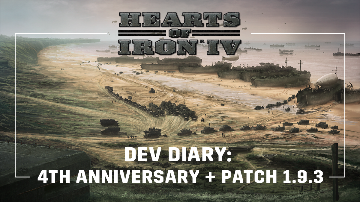 Hearts Of Iron Iv Dev Diary 4th Anniversary Patch 1 9 3 Steam News