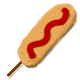 Corn Dog with Ketchup