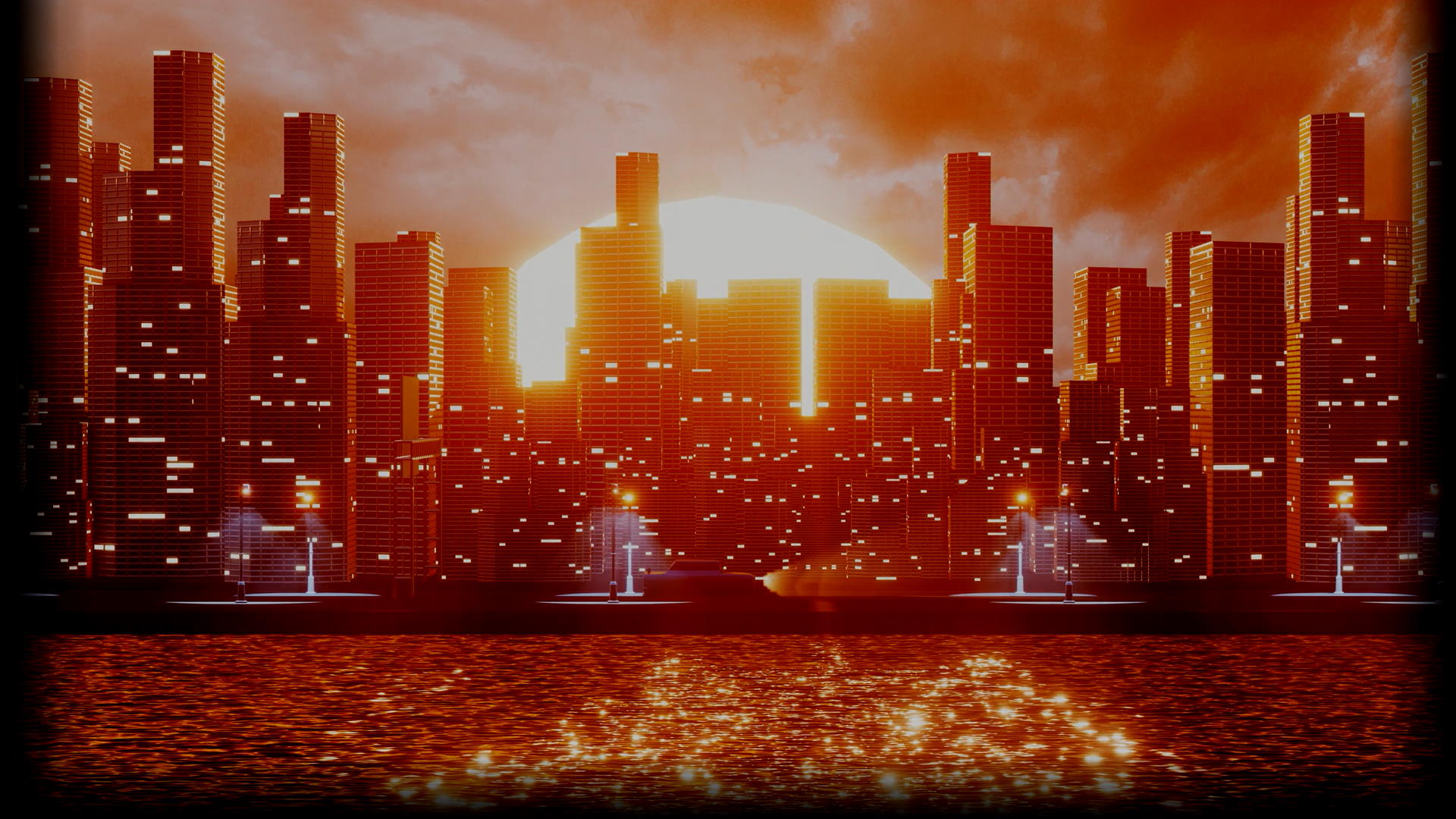  | Background - Retrowave - Sunset City