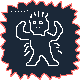 a power up shining zombie